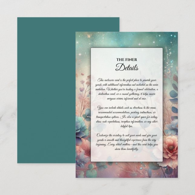 Secret Garden in Evening Glow Enclosure Card (Front/Back)
