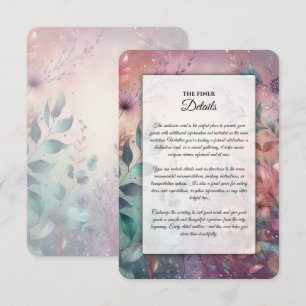 Secret Garden in Evening Glow Wedding Enclosure Card