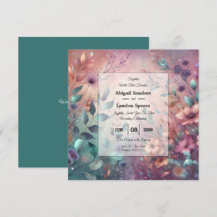 Secret Garden in Evening Glow Wedding Invitation