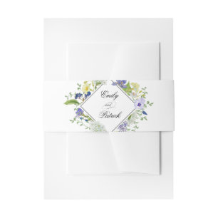 Secret Garden Rustic Wildflowers Wedding Invitation Belly Band