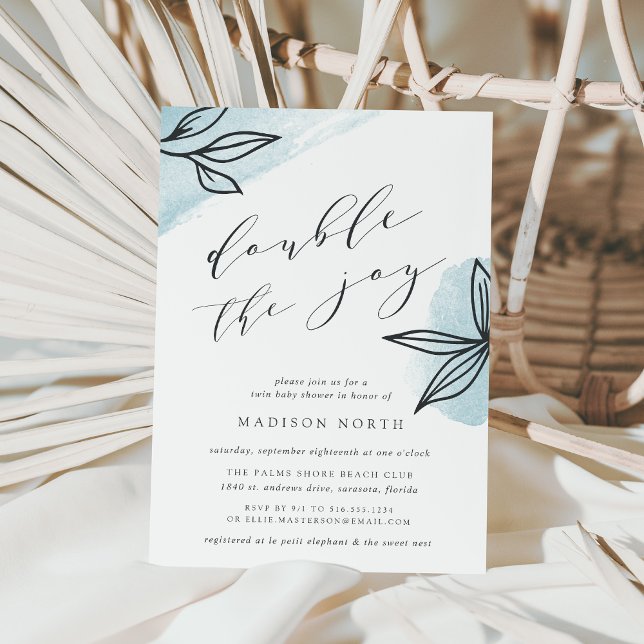 Secret Garden Twins Baby Shower Invitation (Creator Uploaded)