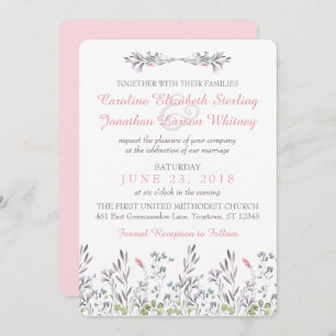Secret Garden Watercolor Floral Invitation