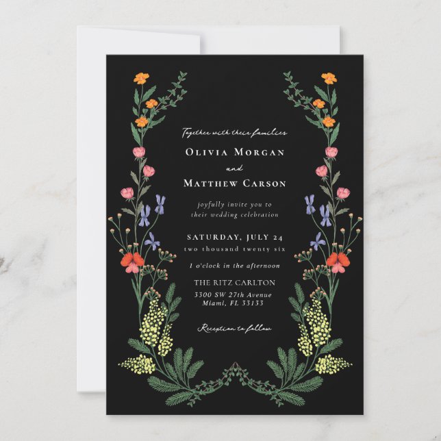 Secret Garden Wedding Invitation (Front)