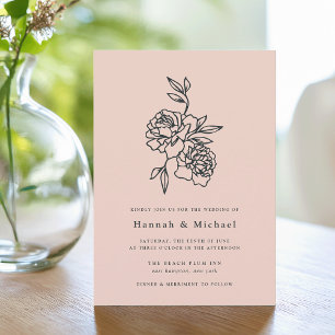 Secret Garden Wedding Invitation Blush