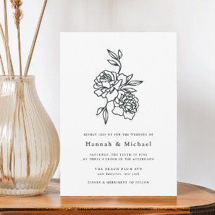 Secret Garden Wedding Invitation   Ink