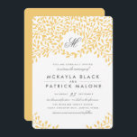 Secret Garden Wedding Invite - Mustard<br><div class="desc">Elegant mustard yellow floral wedding design by Shelby Allison. Click the link below to view the entire Secret Garden Collection that includes matching invites,  rsvp cards,  postage stamps and more.</div>