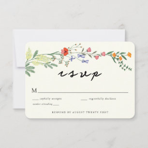 Secret Garden Wedding RSVP enclosure card