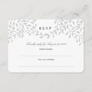Secret Garden Wedding RSVP - Grey