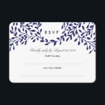 Secret Garden Wedding RSVP - Navy<br><div class="desc">Elegant navy blue wedding design by Shelby Allison. Click the link below to view the entire Secret Garden Collection that includes matching invites,  rsvp cards,  postage stamps and more.</div>