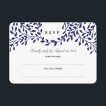 Secret Garden Wedding RSVP - Navy<br><div class="desc">Elegant navy blue wedding design by Shelby Allison. Click the link below to view the entire Secret Garden Collection that includes matching invites,  rsvp cards,  postage stamps and more.</div>