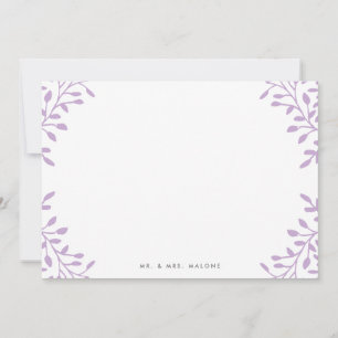 Secret Garden Wedding Stationery - Orchid Purple Note Card