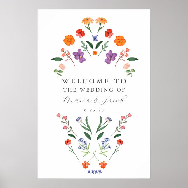Secret Garden Wedding Welcome Sign (Front)