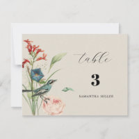 Secret Garden Wildflowers Escort Card
