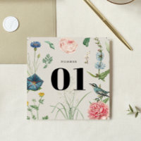 Secret Garden Wildflowers Frame Table Number