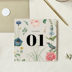 Secret Garden Wildflowers Frame Table Number