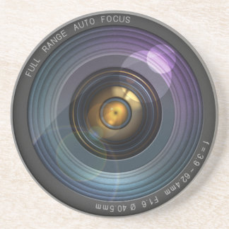 Secret hidden camera lens coaster