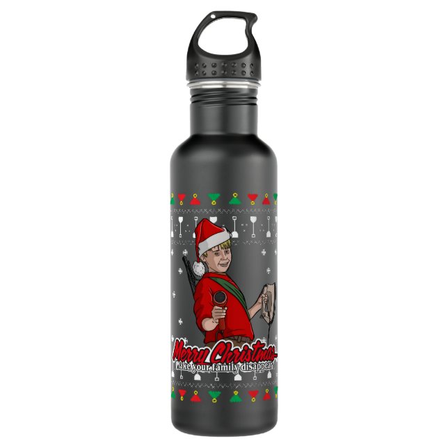 Secret Home Alone Gifts Movie Fan 710 Ml Water Bottle (Front)