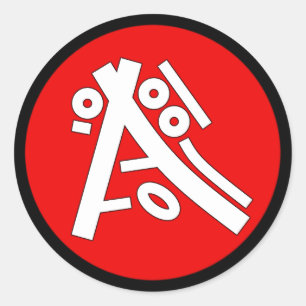 Secret ideographs (cool exotic symbols) 6a classic round sticker