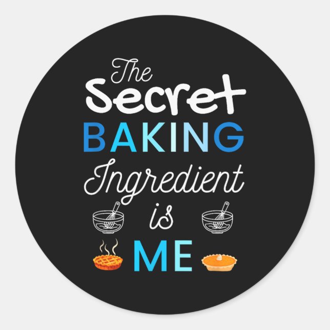 Secret Ingredient Is Me Funny Retro Cooking Baking Classic Round Sticker (Front)