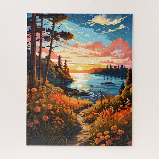 Secret Lake Path Jigsaw Puzzle (Vertical)