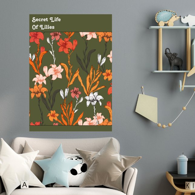 Secret Life Of Lilies Botanical Canvas Print (Creator Uploaded)