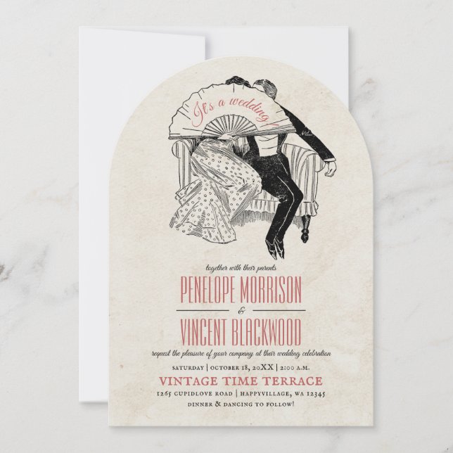 Secret Love Wedding Invitation (Front)
