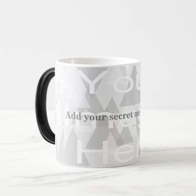 Secret Message Morphing Template Mug (Front Left)