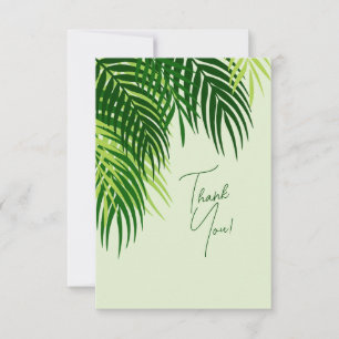 Secret Mysterious Tropical Leaves Thank You Card