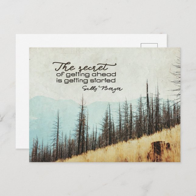 Secret Of Getting Ahead Postcard (Front/Back)