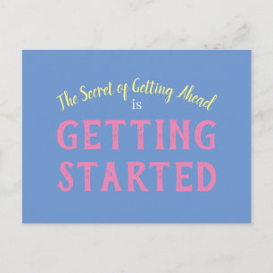 Secret of Success Inspirational Motivational Quote Postcard