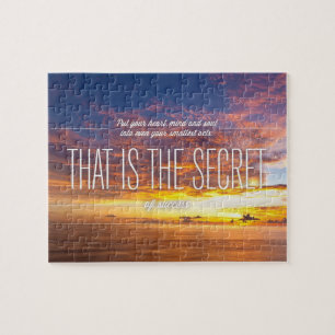 Secret Of Success - Motivational Quote Jigsaw Puzzle