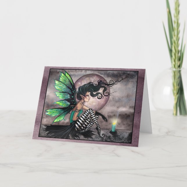 Secret Place Gothic Fairy Greeting Card (Front)