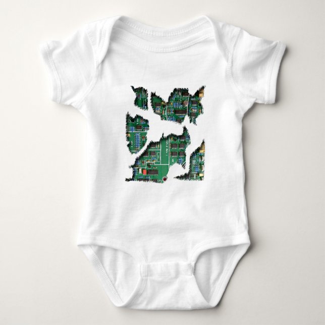 Secret Robot Baby Bodysuit (Front)