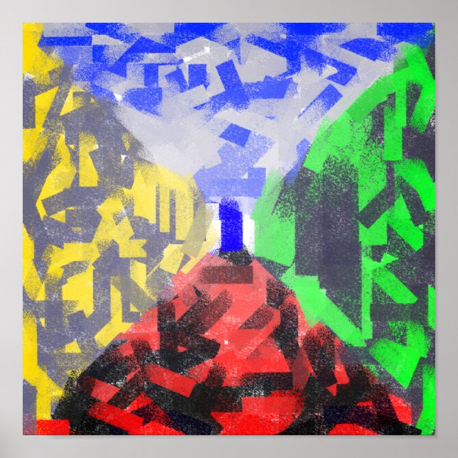 Secret Room Abstract original Art by Elizavella Poster (Front)