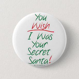 Secret Santa 6 Cm Round Badge