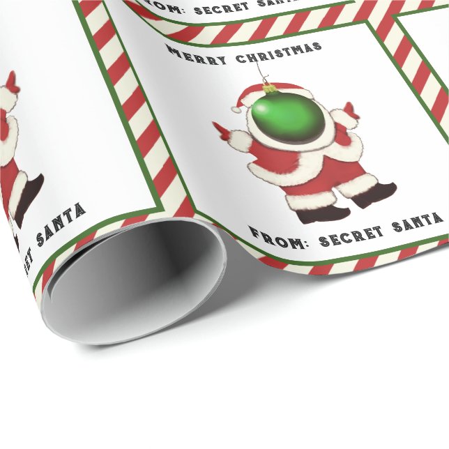 Secret Santa Christmas Wrapping Paper (Roll Corner)