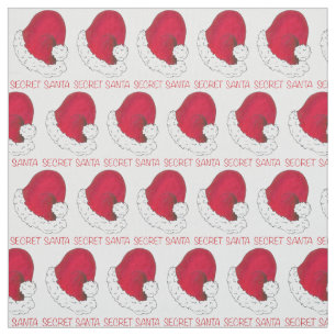 Secret Santa Claus Red Hat Christmas Xmas Fabric