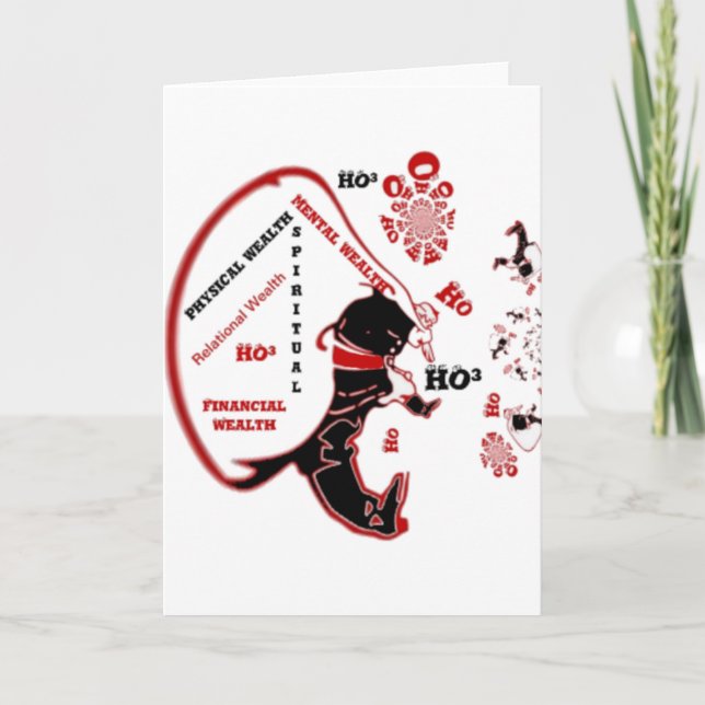 Secret Santa Gift – Prosperity & Wealth Holiday Card (Front)