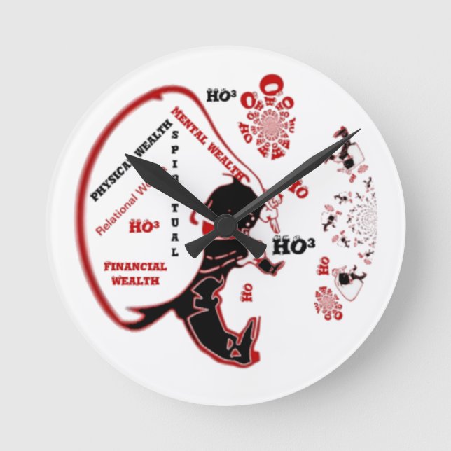 Secret Santa Gift – Prosperity & Wealth Round Clock (Front)