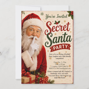 Secret Santa Holiday Party Card