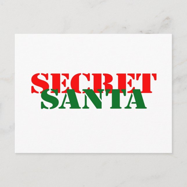 Secret Santa Holiday Postcard (Front)