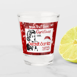 Secret Santa Shot Glass