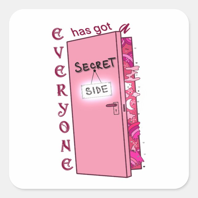 Secret side square sticker (Front)