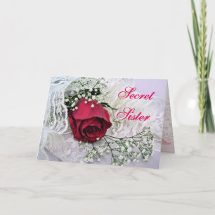 Secret Sister-Rose & Lace-any occasion Card