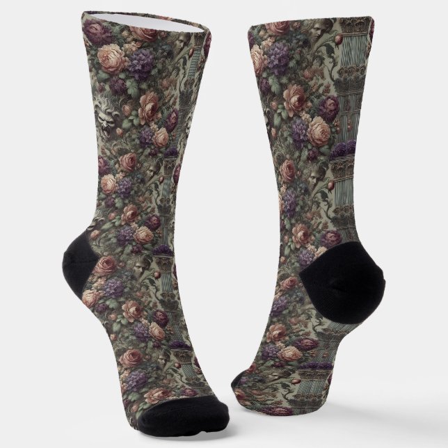 Secret Societies Bloom in Spirals – Tapestry Socks (Angled)