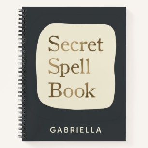 Secret Spells Grimoire Cover Personalised Notebook