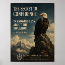 Secret to Confidence Funny Motivational Poster | R
