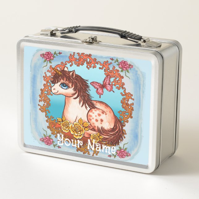 Secret Unicorn  Metal Lunch Box (Front)