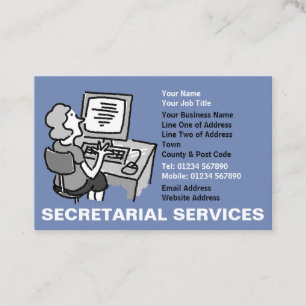 Secretarial Services Business Card