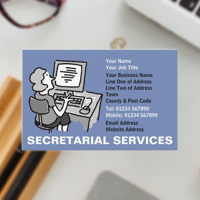 Secretarial Services Business Card (Secretarial Services Business Card)